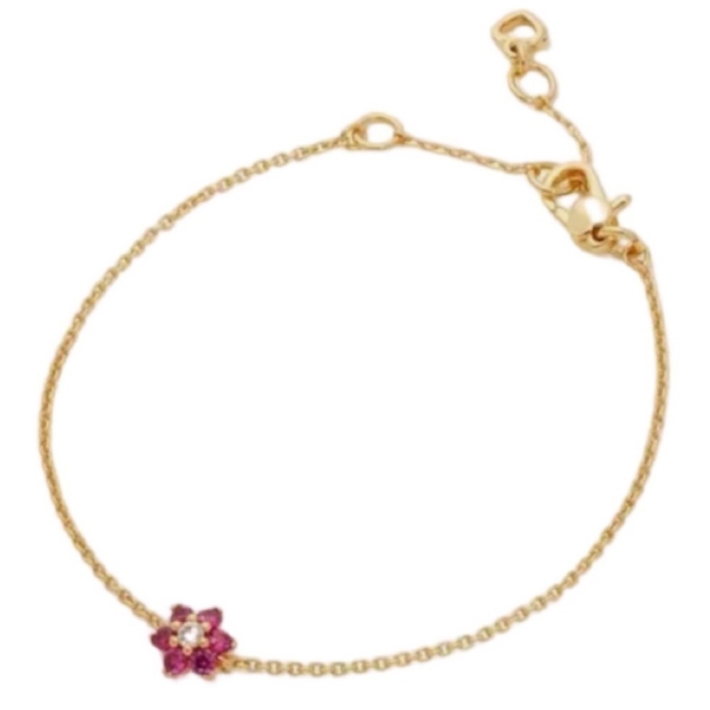 KATE SPADE • Berry Myosotis Crystal Flower Bracelet